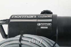 Norman P800SL Power Supply With 2x LH2400 Flash Head Strobe AS IS