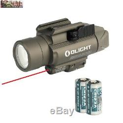 Olight Baldr RL White LED Flashlight + Red Laser Gun Light with 2x Batteries (Tan)