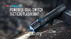Olight Warrior 3 2300 Lumen Rechargeable Flashlight and 2xBatteries