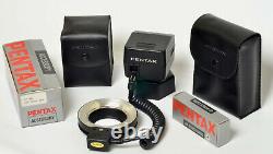 Pentax AF080C Ring Flash Light Strobe Hot Shoe Macro off-camera Grip Cable inVGC