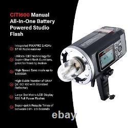Pixapro CITI600 Battery Powered Flash 5600x Strobe Lights Photography Video