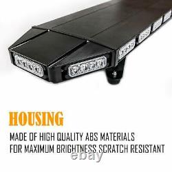 Roof Strobe Light Bar 48 104 LED Beacon Emergency Warning Flash Tow Truck Amber
