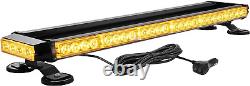 Rooftop Flashing LED Amber Strobe Light Bar Tow Trucks Construction Magnetic