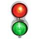Sirena T-line Red/green Traffic Light Kit Steady, Flash & Strobe Effect 120/240v