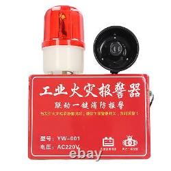 Sound Light Alarm Siren Outdoor Horn Warning Indoor Emergency Flashing Strobe US
