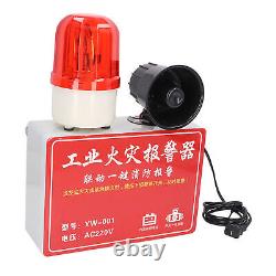 Sound Light Alarm Siren Outdoor Horn Warning Indoor Emergency Flashing Strobe US