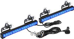 Strobe Light Bar Traffic Advisor 32 LED 26 Flash Patterns Interior Lights Blue