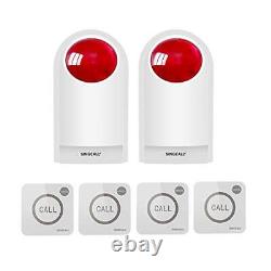 Strobe Siren Panic Alarm Button Siren Alarm with Light for Home Caring Loud