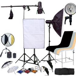 Studio Flash Strobe Lighting Kit 450w Softbox Shooting Table Trigger Kit Photogr