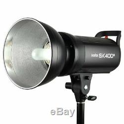 UK 1200w 3x Godox SK400II 400W Studio Flash Strobe Light Head+35160CM Softbox