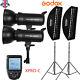 Uk 2godox Sk400ii 400w 2.4g Flash+grid Softbox+2m Light Stand+xpro-c For Canon