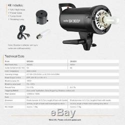 UK 400w 2x Godox SK400II 400W 2.4G X Studio Flash Strobe Light+Trigger f Nikon