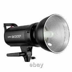 UK 600W 2x Godox SK300II 300W 2.4G Studio Flash Strobe Light Head+Xpro-N F Nikon