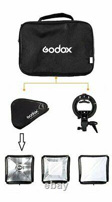 UK Godox 2.4 TTL 1/8000s Two Heads AD200 Flash With 6060cm Bowen Holder softbox
