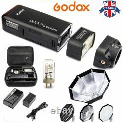 UK Godox 2.4 TTL HSS AD200 1/8000s Pocket Flash Light+Free AD-S7 Softbox Kit