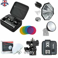 UK Godox 2.4 TTL HSS Two Heads AD200 Flash+X1T-C For Canon+Softbox Reflector Kit