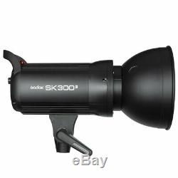 UK Godox 2 SK300II 300Ws GN58 Flash Strobe Speedlite Light + 2m Light Stand Kit
