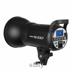 UK Godox 2 SK300II 300Ws GN58 Flash Strobe Speedlite Light + 2m Light Stand Kit