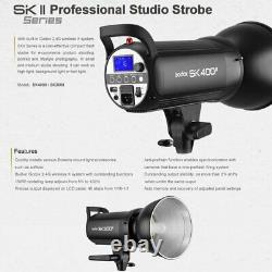 UK Godox 2x 400w SK400II Studio Strobe Flash Light Kit F Photo Shooting Wedding