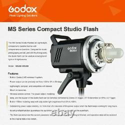 UK Godox MS300 300WS Studio Strobe Head Camera Flash Light Monolight+Light Stand