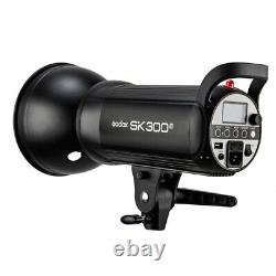 UK Godox SK300II 300W 2.4G Flash Strobe+95cm softbox+light stand+X2T-F for Fuji