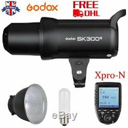 UK Godox SK300II 300Ws GN58 Flash Strobe Speedlite+Xpro-N trigger for Nikon Kit
