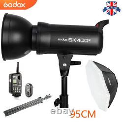 UK Godox SK400II 400W 2.4G Flash Strobe Light+ 95CM Softbox + XT16 + 2m Stand UK