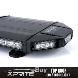 Xprite 18 Low Profile Rooftop Mount Emergency Patrol Car Strobe Light Bar Blue