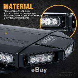 Xprite 18 Professional LED Stealth Low Profile Roof Top Strobe Light Bar Amber