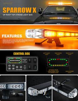 Xprite 48 Heavy Duty Amber LED Strobe Light Roof Top Emergency Warning Fog Lamp