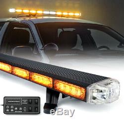 Xprite 48 Inch Rooftop 86 LED Strobe Light Bar Emergency Warning Amber/Yellow