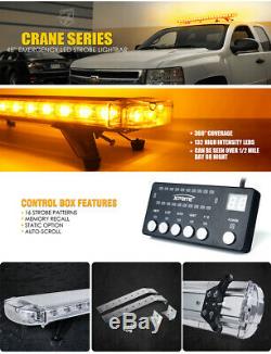 Xprite 48inch 132W LED Flash Light Bar for Truck Jeep Chevy SUV Emergency Hazard