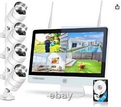 YESKAMO Wireless 4x CCTV Camera System with Monitor
