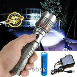 10PCS Lampe de poche tactique LED rechargeable pour camping torche portative imperméable