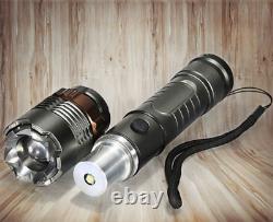 10PCS Lampe de poche tactique LED rechargeable pour camping torche portative imperméable