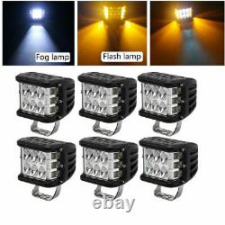 12v 24v Cube Strobe Flash Flash 12 Led Lampe De Tir Latérale De Lumière De Travail Triple