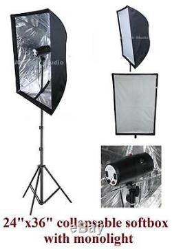 160w Photo Video Studio Strobe Monolight Flash Réfléchissant Softbox Kit D'éclairage