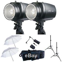 300w Photo Studio Flash Stroboscopique Monolight Kit D'éclairage 36 Porte-parapluies 2pc Sac