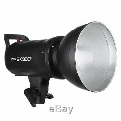 3godox Sk300ii Studio Strobe Flash Light Head + Trigger + Softbox + Stand Kit Lumière