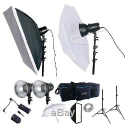 400w Flash Stroboscopique Monolight Softbox Kit Photo Studio Vidéo Photographie Éclairage