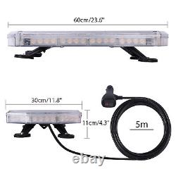 56 Led Voiture Amber Magnétique Avertissement Strobe Flashing Toit Recovery Light Bar Beacon