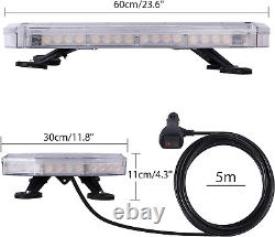 56 Leds Lumière d'avertissement d'urgence pour voiture 16 modes de flash lumière stroboscopique de récupération barre ambrée