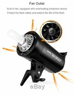 600w Uk Godox 2x Sk300ii 300w 2.4 Studio Flash Stroboscopique Lumière Head Trigger Softbox