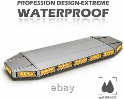 64 Led Emergency Light Bar Flash Warning Roof Strobe Beacon Amber Top Car Trucks