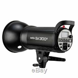 900w Uk 3x Godox Sk300ii Studio Strobe Flash Light Head + Trigger + Softbox F Nikon