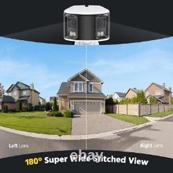 ANNKE 4K 8MP Colorvu PoE CCTV IP Camera 2-Way Talk Vue panoramique à 180° Double objectif