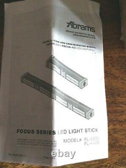 Abrams Mfg Focus 200 Series 24w 8 Led Strobe Warning Dash & Deck Light Bar Amb