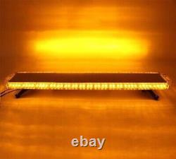 Barre lumineuse LED ambre de 130 cm pour véhicule de récupération avec feu stroboscopique, 10 modes de clignotement, 12-24V.