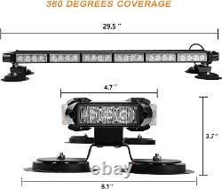 Barre lumineuse à LED clignotante ASPL 29.5 54 LED à double face, intensité lumineuse élevée