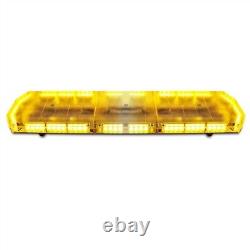 Barre lumineuse clignotante ambre 12/24V avec 88LEDs et 120cm de longueur pour avertissement de récupération 48 flashs.